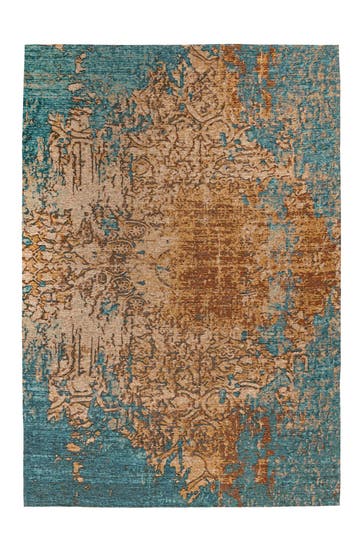 PADIRO Wohnzimmer Teppich Kurzflorteppich Primavera 725 80 x 150 cm in sand - blau
