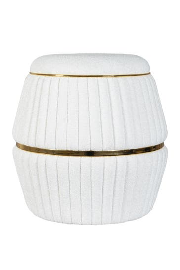 KAYOOM Hocker Doric 235 - weiß - gold modern
