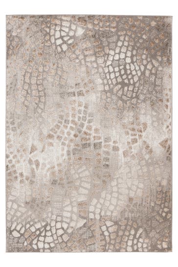 KAYOOM Wohnzimmer Teppich Kurzflorteppich Catcher 225 in silber - beige