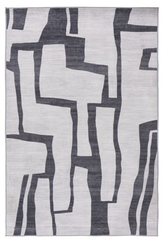 KAYOOM Wohnzimmer Kurzflor Teppich Bluster 325 Silber