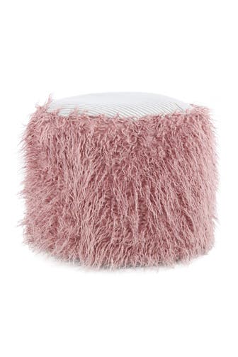 KAYOOM Sitzkissen Fellpouf Bobtail 125 rosa - grau – Eiche