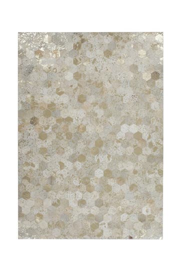 KAYOOM Wohnzimmer Teppich Kurzflorteppich Spark 210 in elfenbein - gold