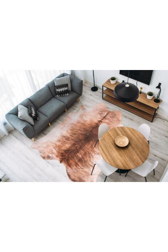 ME GUSTA Wohnzimmer Teppich Fellteppich Western 625 in hellbraun