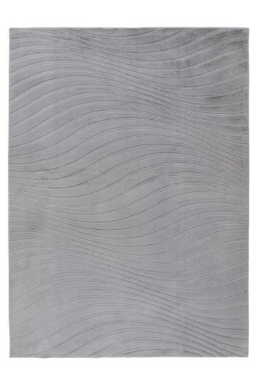 KAYOOM Wohnzimmer Kurzflor Teppich Kierk 325 Silber