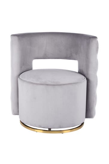 KAYOOM Sessel Drehsessel Beverly 125 - grau - gold – Eiche