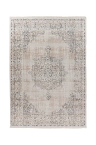 KAYOOM Wohnzimmer Teppich Kurzflorteppich Milan 125 in grau – Klassisch