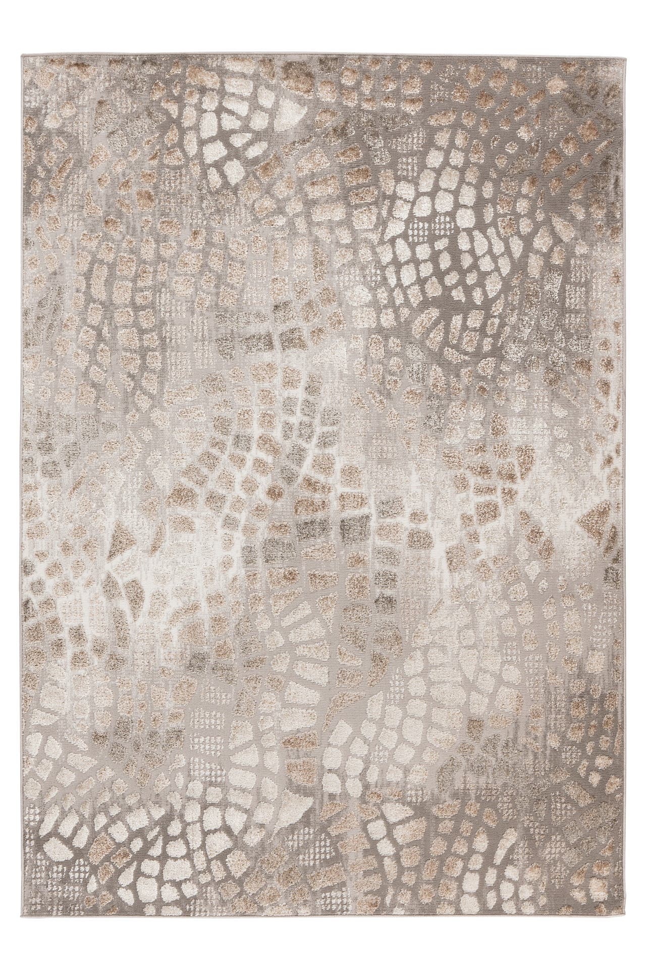 KAYOOM Wohnzimmer Teppich Kurzflorteppich Catcher 225 in silber - beige, Bild 1