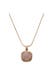 Kette 925 Sterling Silber rosé-vergoldet mit echtem Rosenquarz 12mm rot