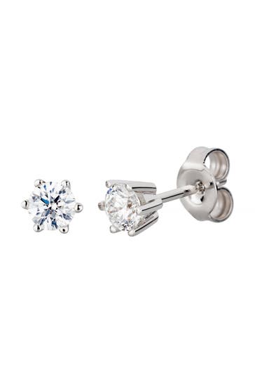 OROLINO Ohrringe Gold 750 mit 2x Brillant zus. 0,50 ct. silber