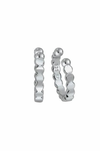 ZEEME Ohrringe Silber 925 rhodiniert 12mm Durchmesser silber