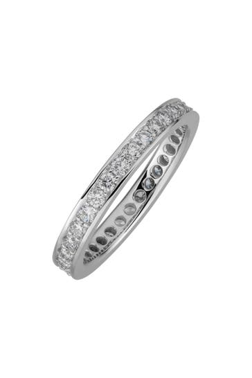 LYOMI Ring 585/- Weißgold Memoire synth. Diam. 0,90ct. silber