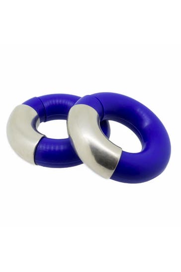 DEMARIE Ohrringe 925/- Sterling Silber Silikon silbergrau