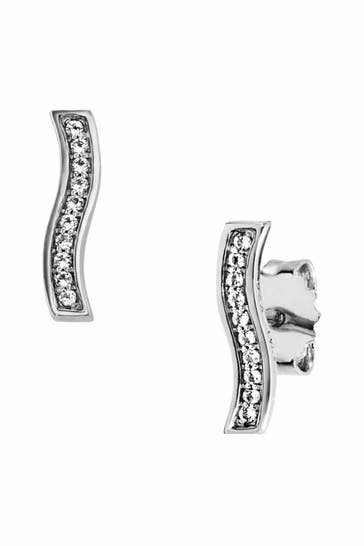 CAI Ohrringe 925 Sterling Silber Topas silber