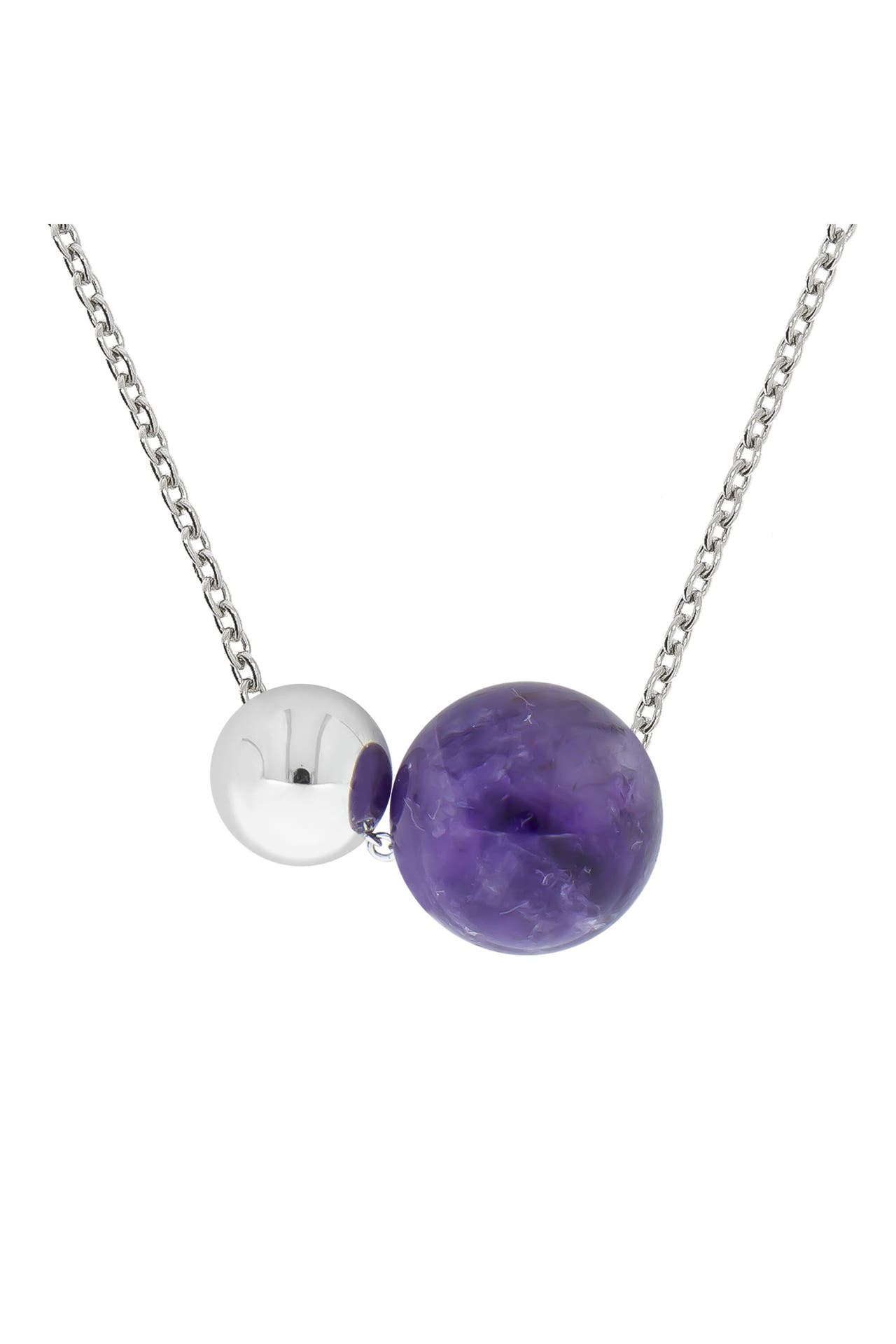 ZEEME Kette 925 Silber Amethyst silber, Bild 1