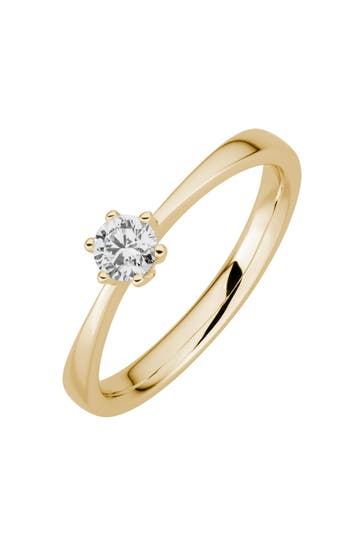 LYOMI Ring 585/- GG  1 synth. Diam. 0,25 ct. gelb