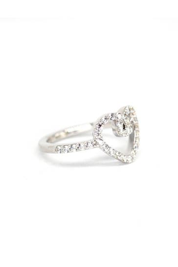 LEIS Ring 925 Sterling Silber rhodiniert Glänzend  Zirkonia weiß