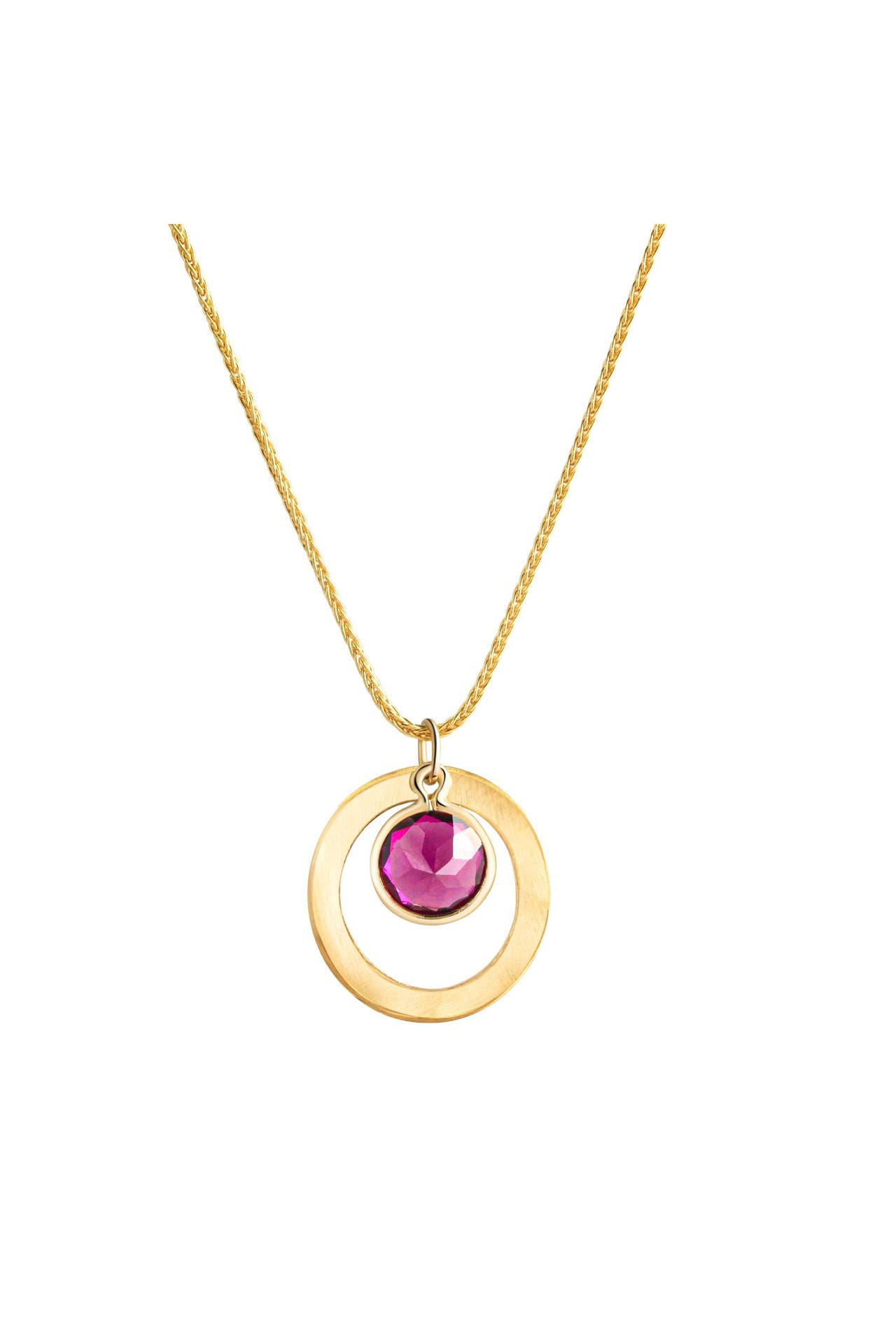 FASCINATION BY ELLEN K. Kette 375 Gelbgold Rhodolit-Granat gelb, Bild 1