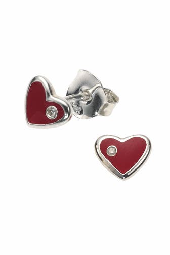 ZEEME Ohrringe 925 Sterling Silber Herz Motiv