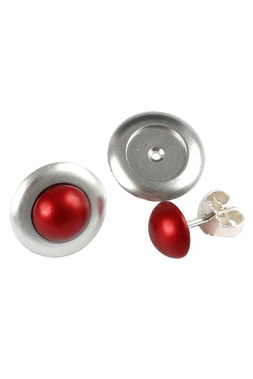 DEMARIE Ohrringe eloxiertes Aluminium rot