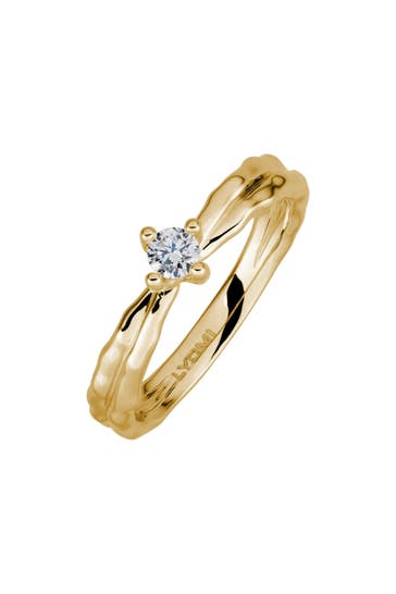 LYOMI Ring 585/- Gelbgold 1 synth. Diam. 0,15ct. gelb