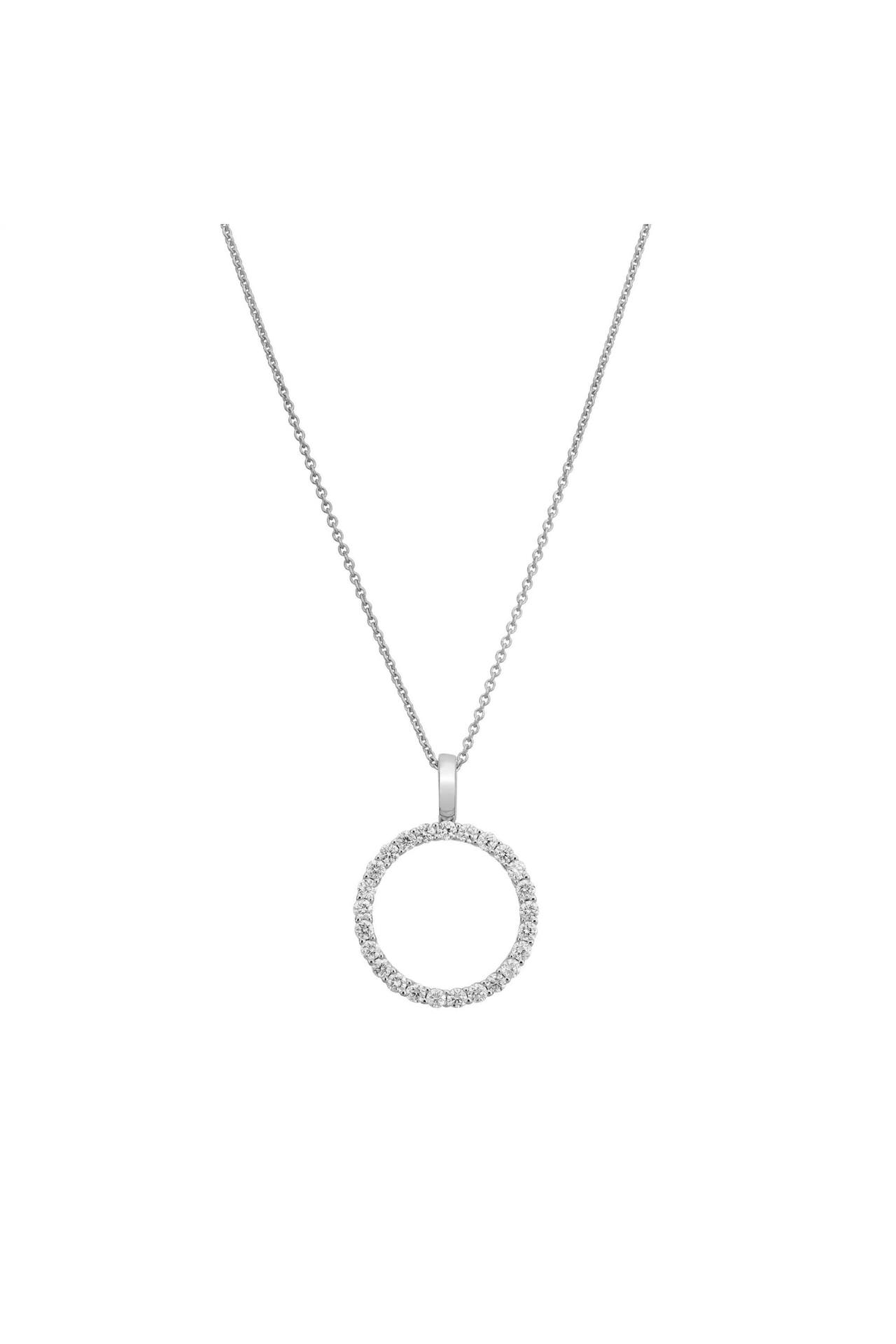 LYOMI Kette 585/- Weißgold 25 synth. Diam. 0,68ct. silber, Bild 1