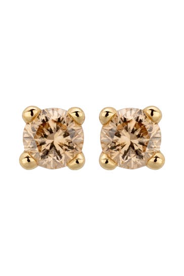 OROLINO Ohrringe 585/- Gelbgold glanz 2 Brill. 0,10ct. braun gelb