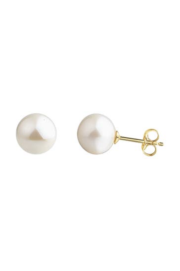 FASCINATION BY ELLEN K. Ohrringe 585/- Gelbgold Süßwasserperle gelb