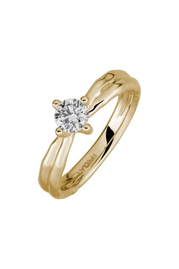 LYOMI Ring 585/- Gelbgold 1 synth. Diam. 0,50ct. gelb