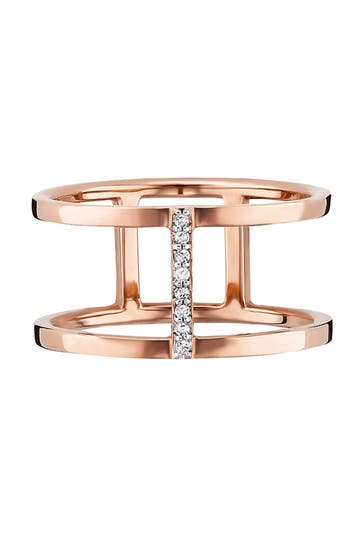 CAI Ring 925/- Sterling Silber rotvergoldet Topas rot