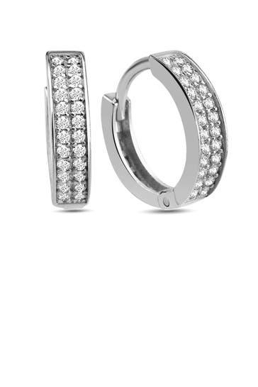 DKENIZ Ohrringe 925/- Sterling Silber Pave silber