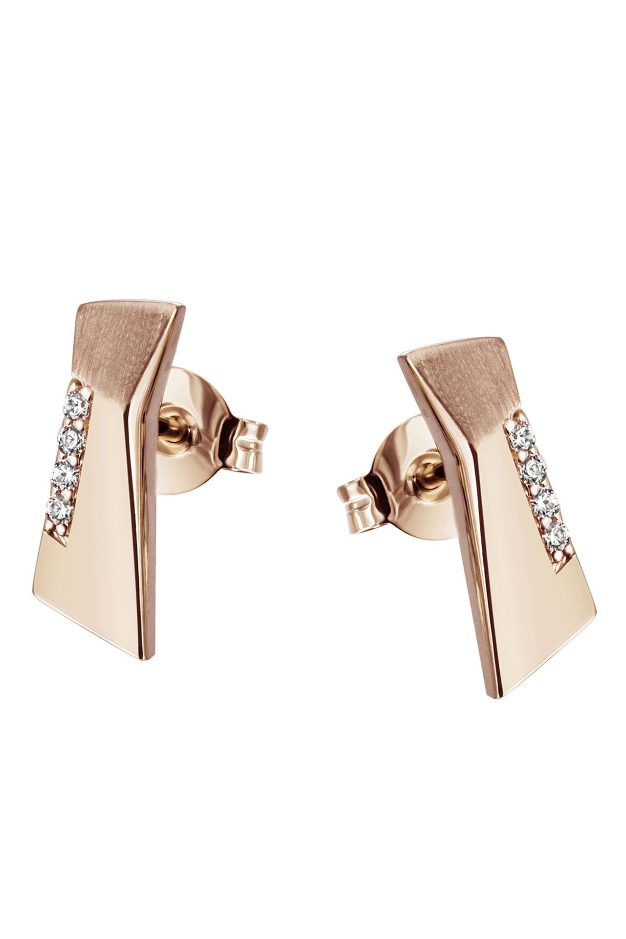 GOLDMAID Ohrringe 375 Roségold  Glänzend 8 Brillanten weiß rot, Bild 1