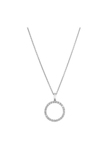 LYOMI Kette 585/- Weißgold 25 synth. Diam. 0,51ct. silber