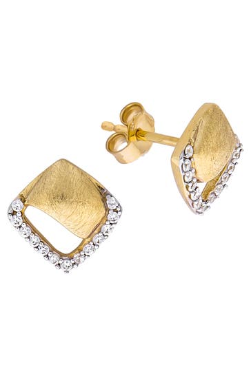 FASCINATION BY ELLEN K. Ohrringe 585 Gelbgold Zirkonia gelb