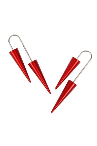DEMARIE Ohrringe eloxiertes Aluminium rot