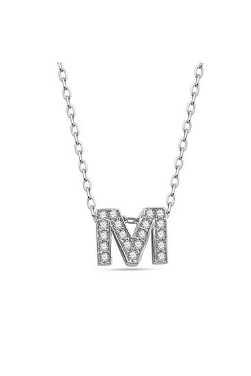 DKENIZ Kette Buchstabe M 925/- Sterling Silber silber