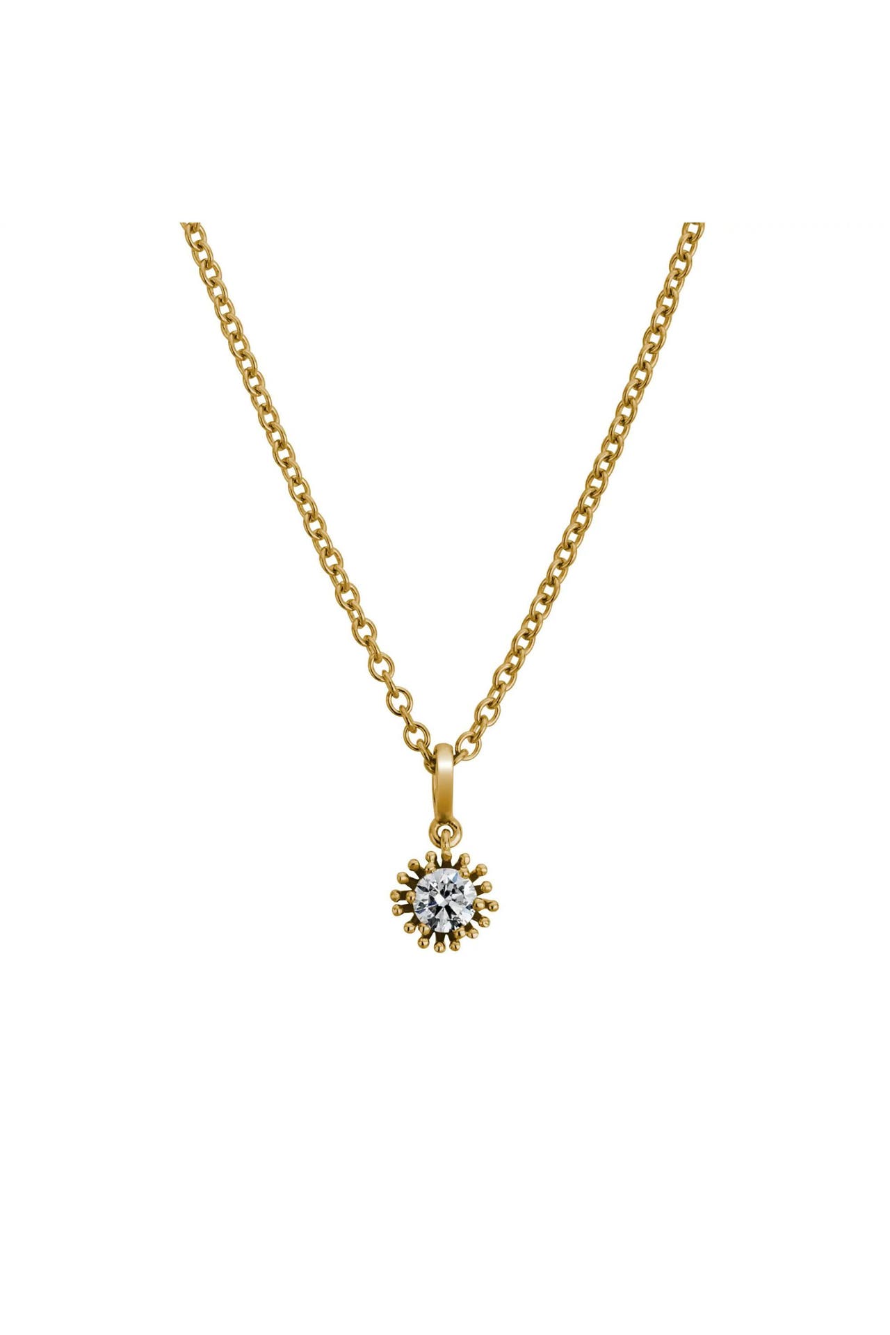 LYOMI Kette 585/- Gelbgold synth. Diam. 0,25ct. gelb, Bild 1