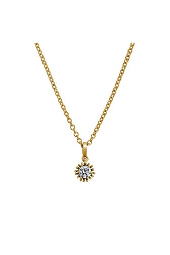 LYOMI Kette 585/- Gelbgold synth. Diam. 0,25ct. gelb