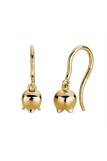 LYOMI Ohrringe 585/- Gelbgold Blüte 2 synth. Diam. 0,20ct. gelb