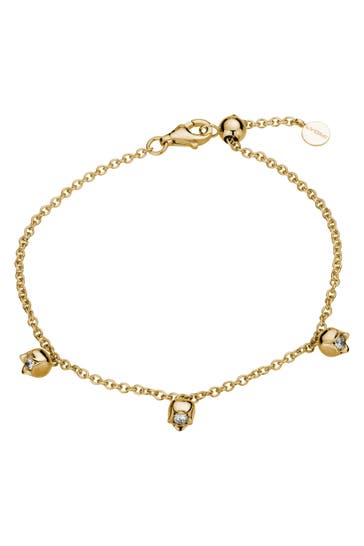 LYOMI Armband 585/- Gelbgold  3 synth. Diam. 0,15 ct. gelb