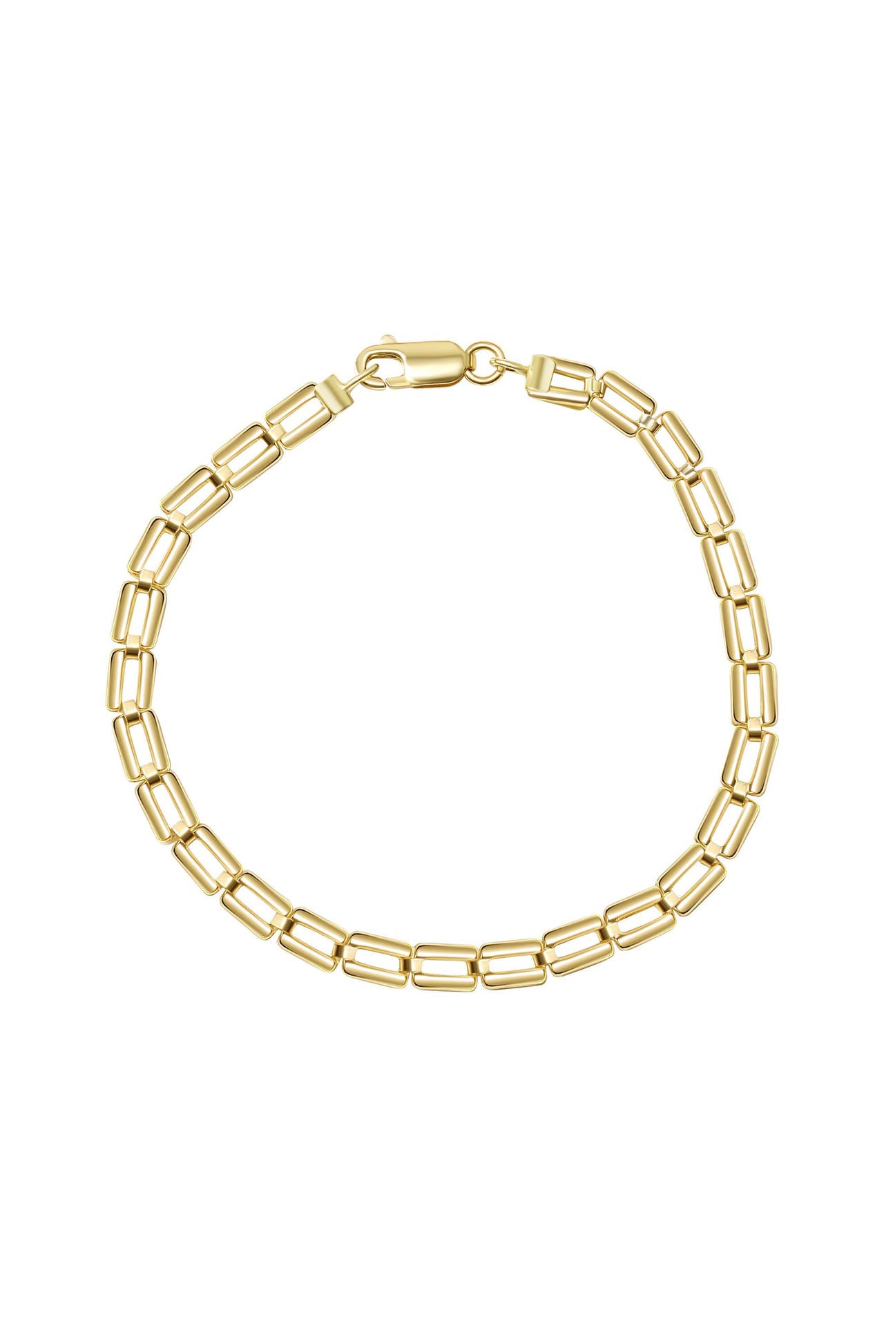 FASCINATION BY ELLEN K. Armband Gold 375 mit Karabinerverschluss 19cm lang gelb, Bild 1