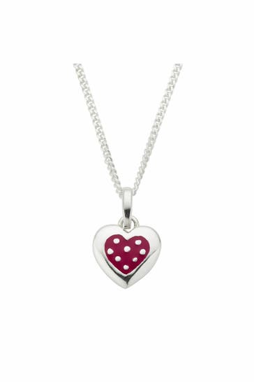 ZEEME Halskette 925 Sterling Silber Herz-Motiv