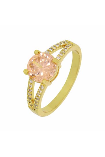 FASHIONBOX Ring vergoldet mit Zirkonia in champagner und weiss