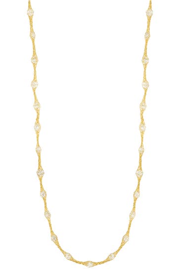 JULIE JULSEN Kette 925/- Sterling Silber vergoldet  27 Zirkonia gold