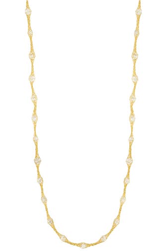 JULIE JULSEN Kette 925/- Sterling Silber vergoldet 27 Zirkonia gold