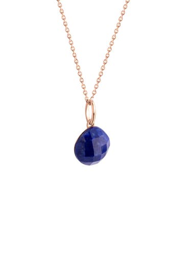 JAMELLI Kette Silber 925 rosé-vergoldet 42+3cm lang mit echtem Lapis rot