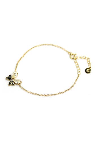 LEIS Armband 925 Sterling Silber vergoldet Glänzend Schmetterling Zirkonia gelb gelb