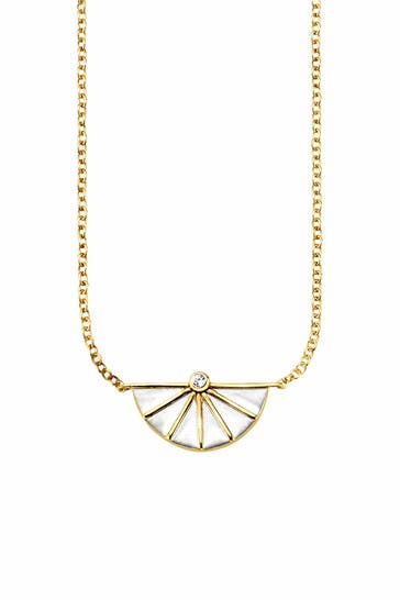 CAI Kette 925/- Sterling Silber Zirkonia 42cm gelb