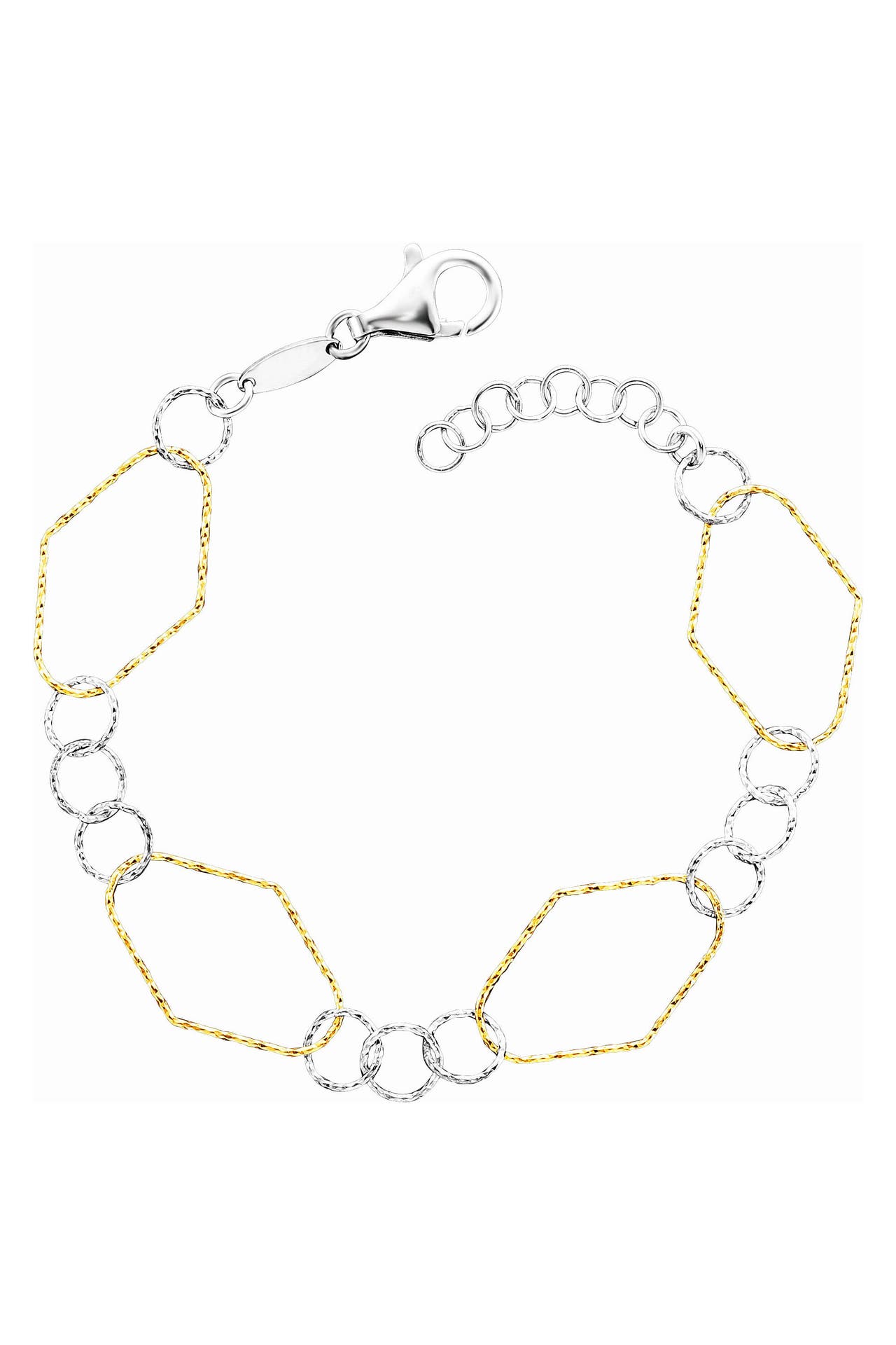 DER KETTENMACHER Armband 925/- Sterling Silber rhodiniert/vergoldet  19 mehrfarbig, Bild 1