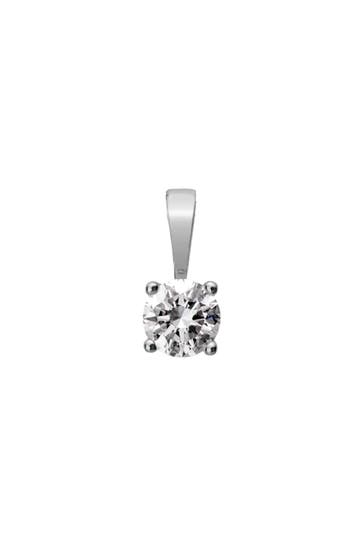 LYOMI Anhänger 585/- Weißgold  1 syth. Diam. 0,50 ct.