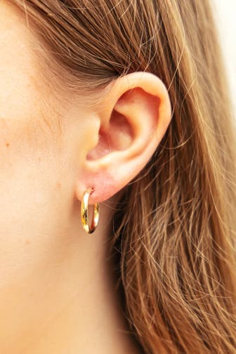 FASCINATION BY ELLEN K. Ohrringe 333 Gold 17,5mm Durchmesser gelb